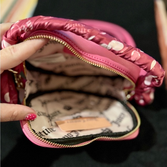 Juicy Couture Pink Heart-Shaped Crossbody Bag with Scarf Handle & Charm NWT - Picture 5 of 11